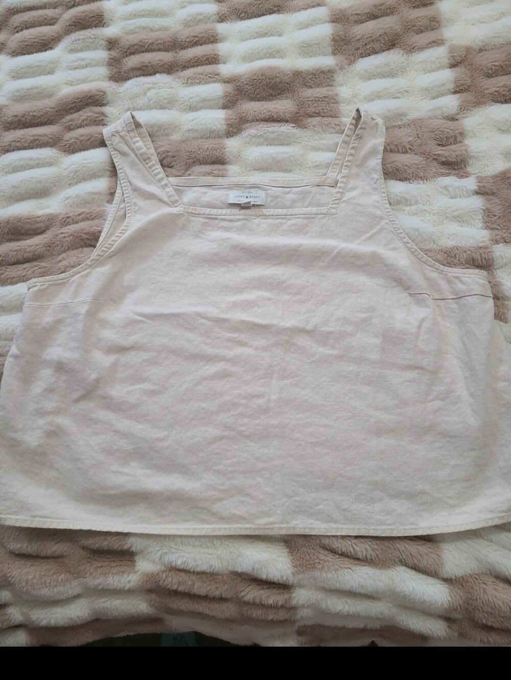 Lucky brand cream tank top xl